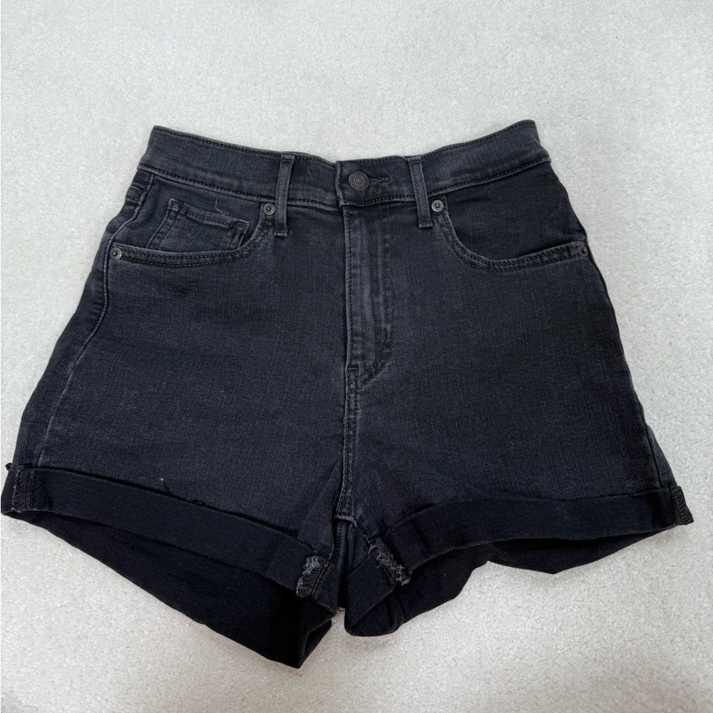 Levi's Women's Black Denim Shorts - Picture 3 of 4